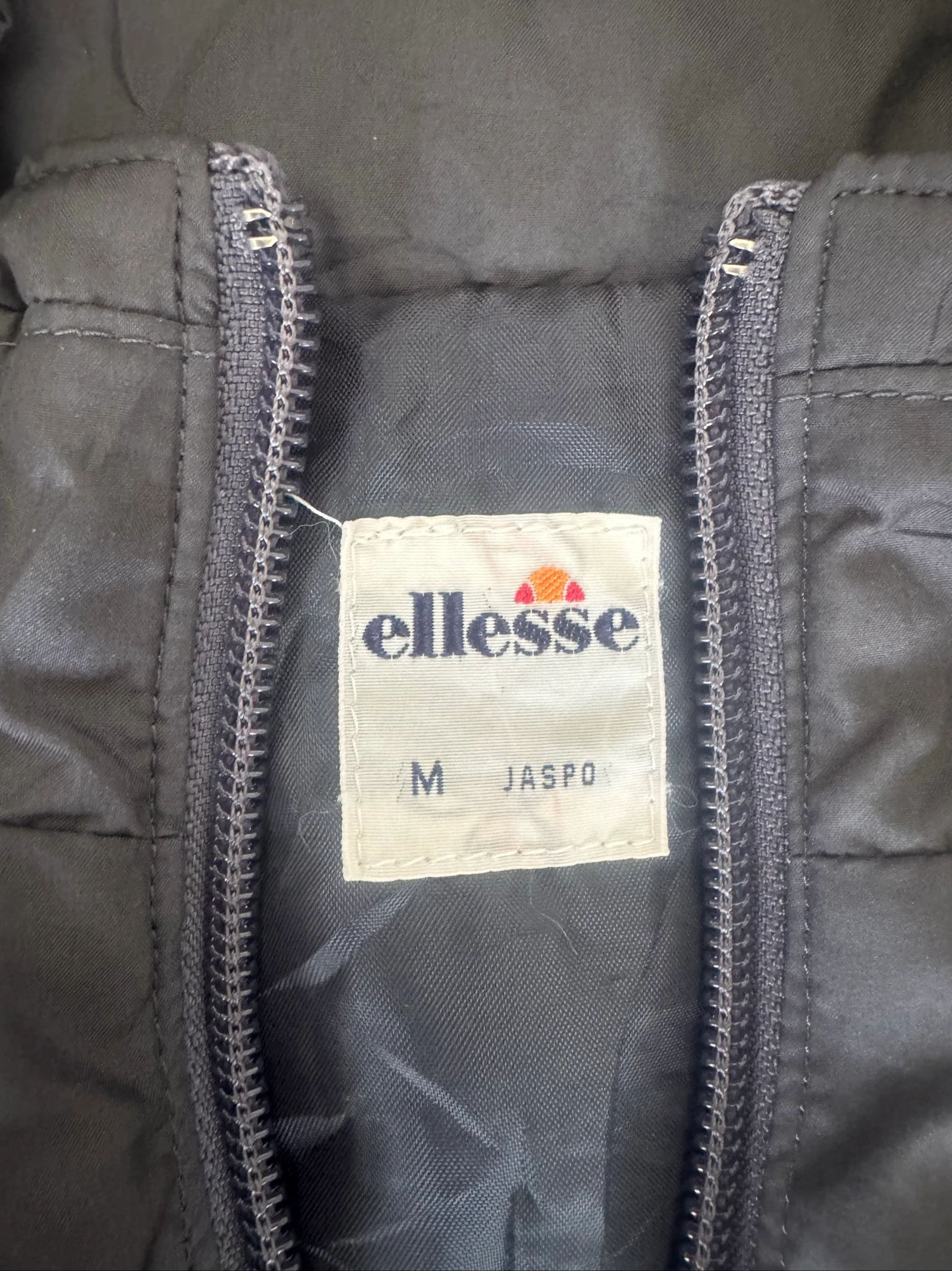 Ellesse Pufferjas met capuchon zwart reflecterend vintage Y2K streetwear M – photo 4